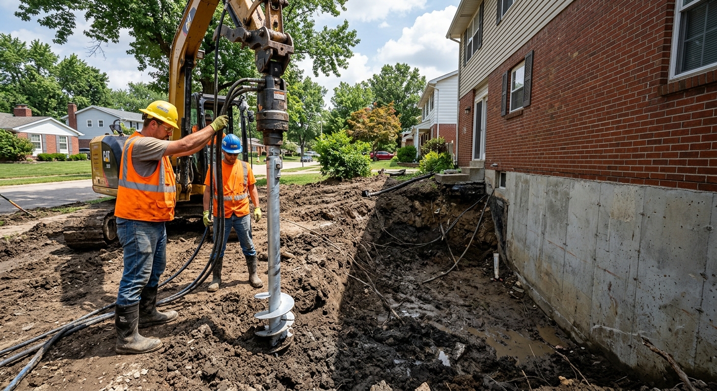 Helical Pier Foundation Repair - professional service image 1